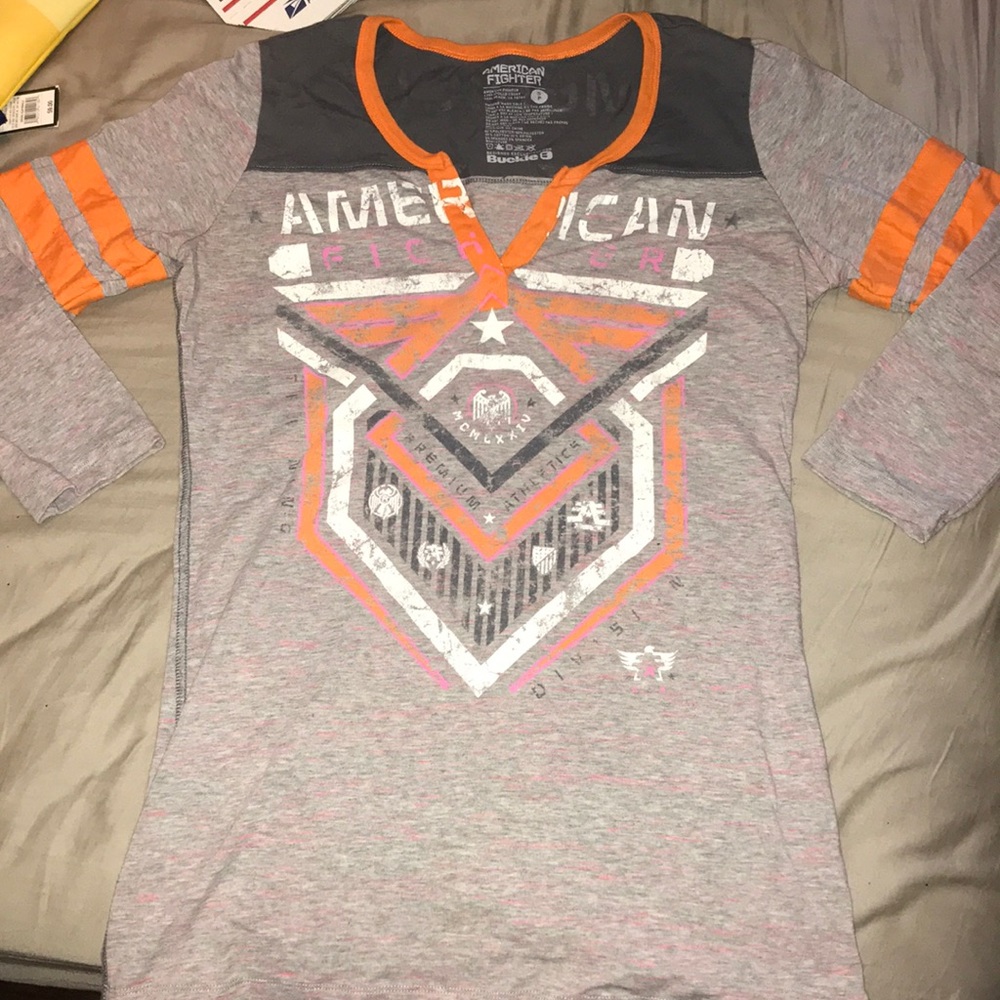 American fighter buckle shirt